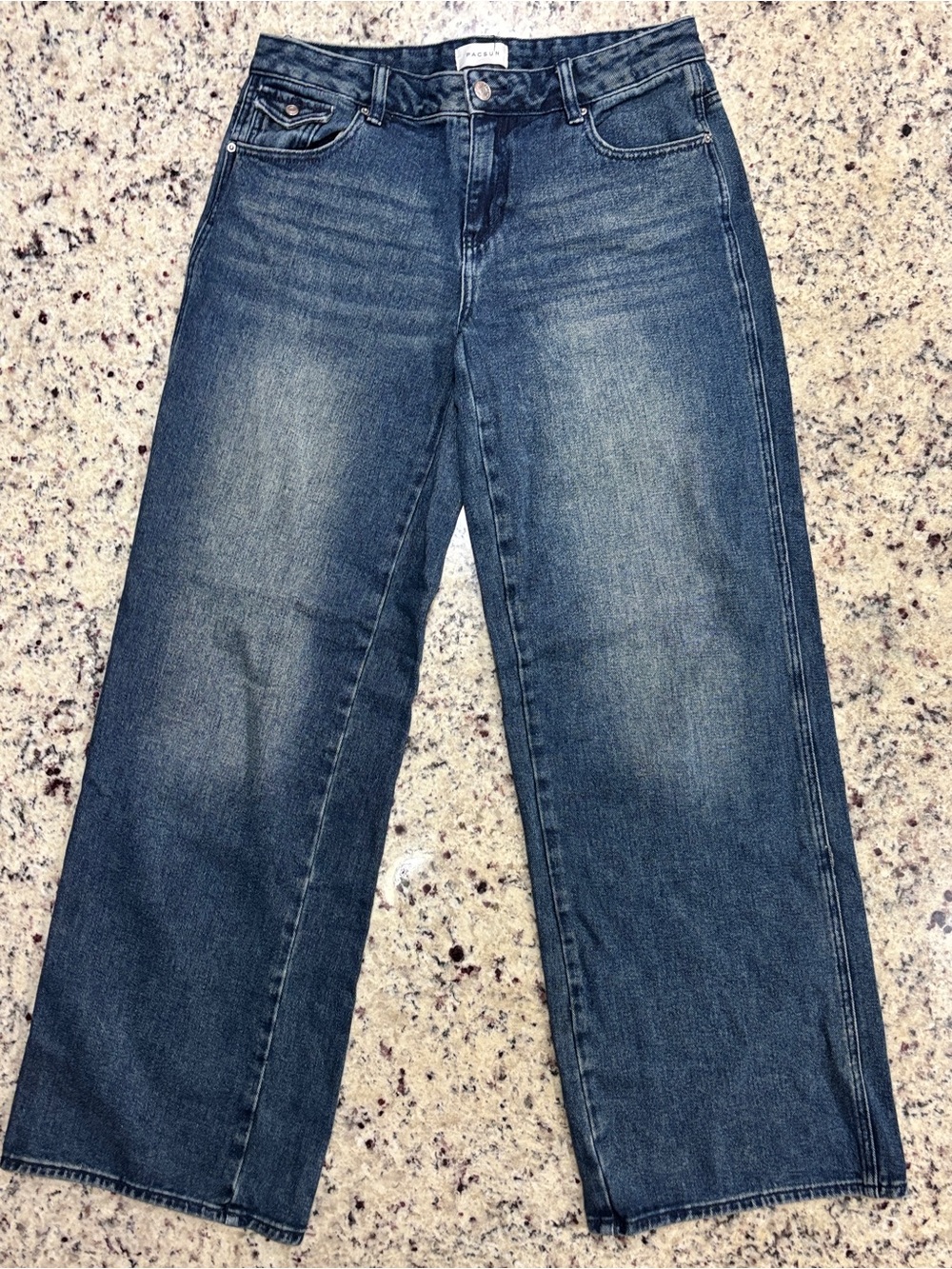 Pacific Sun Casey Baggy Low Rise Women's Blue Denim Jeans - Size 27